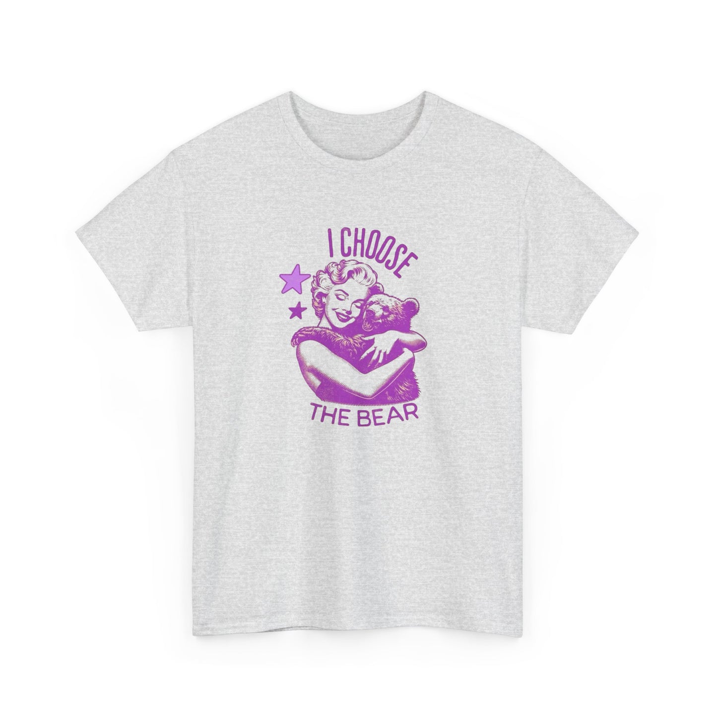 I Choose The Bear Graphic T Shirt NEW ADULT Heavy Cotton Tee