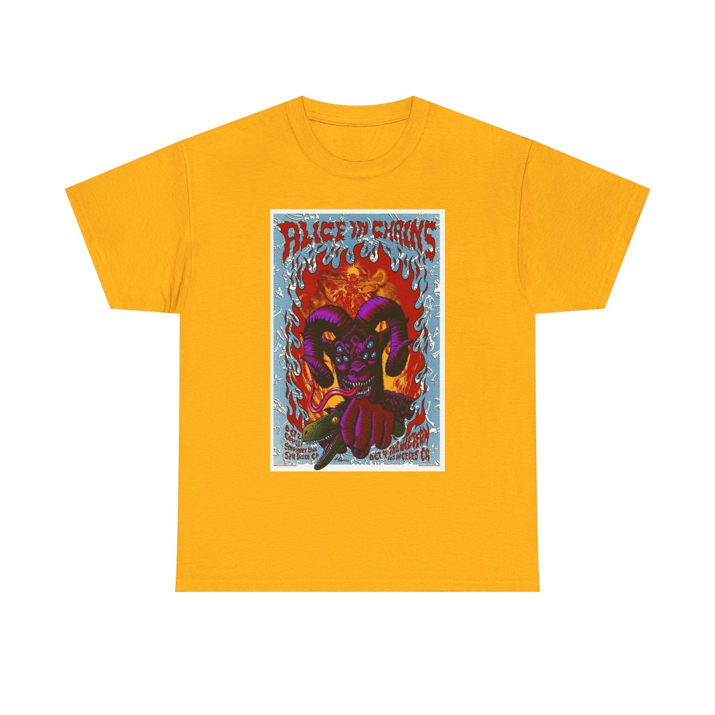 Alice In Chains Rock Band T Shirt Merch Poster Unisex Heavy Cotton Tee