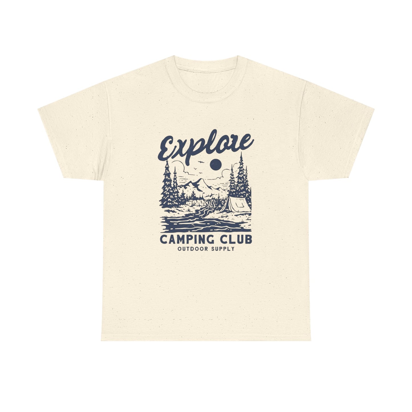 Explore Camping Club Graphic T Shirt Unisex Heavy Cotton Tee