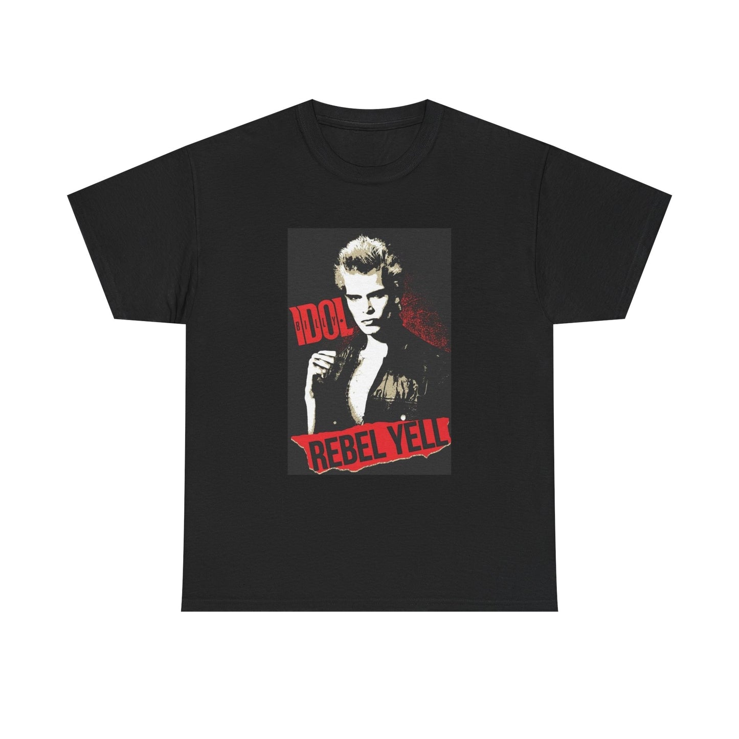 Billy Idol Tshirt Rebel Yell Poster Retro Rock Star New Unisex Heavy Cotton Tee