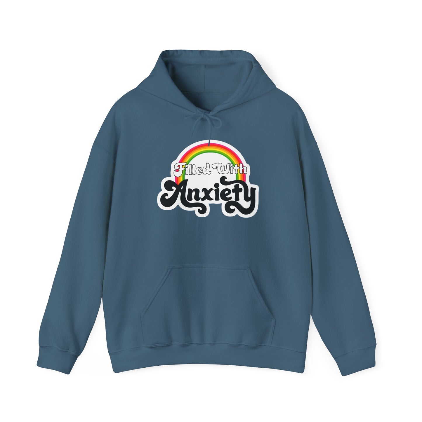 Filled With Social Anxiety Graphic Hoodie Unisex Heavy Blend™ Hooded Sweatshirt