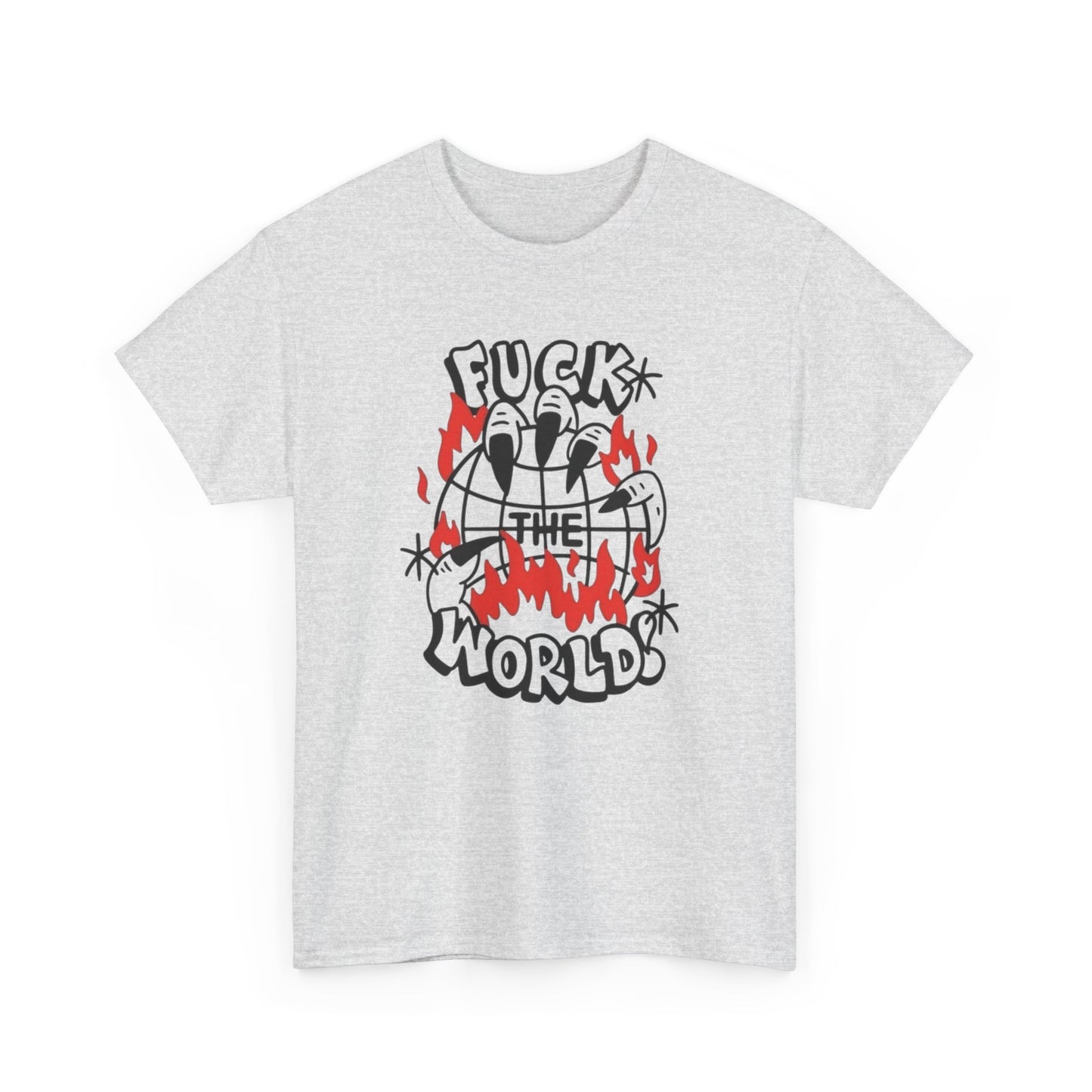 F The World Graphic T-Shirt Unisex Heavy Cotton Tee Gift NEW