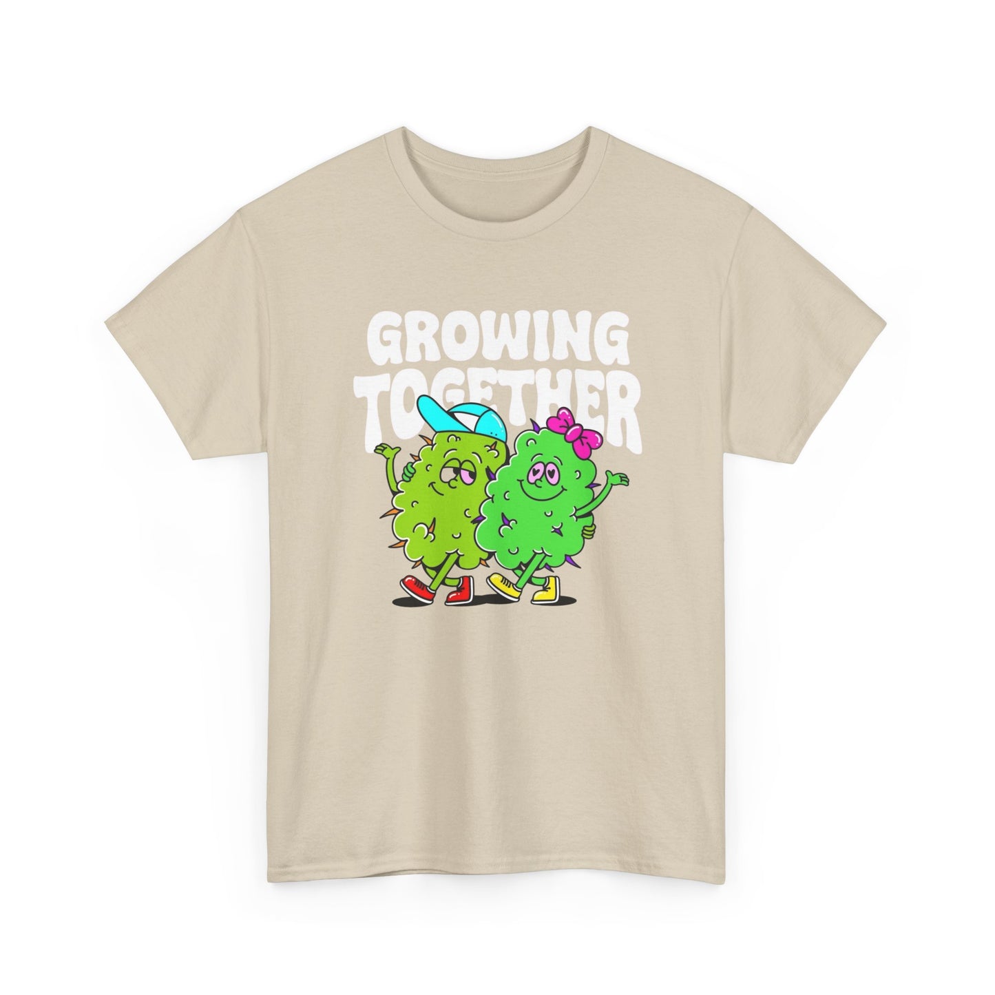 Growing Together Weed Nugs Funny T-Shirt NEW Gift Unisex Heavy Cotton Tee