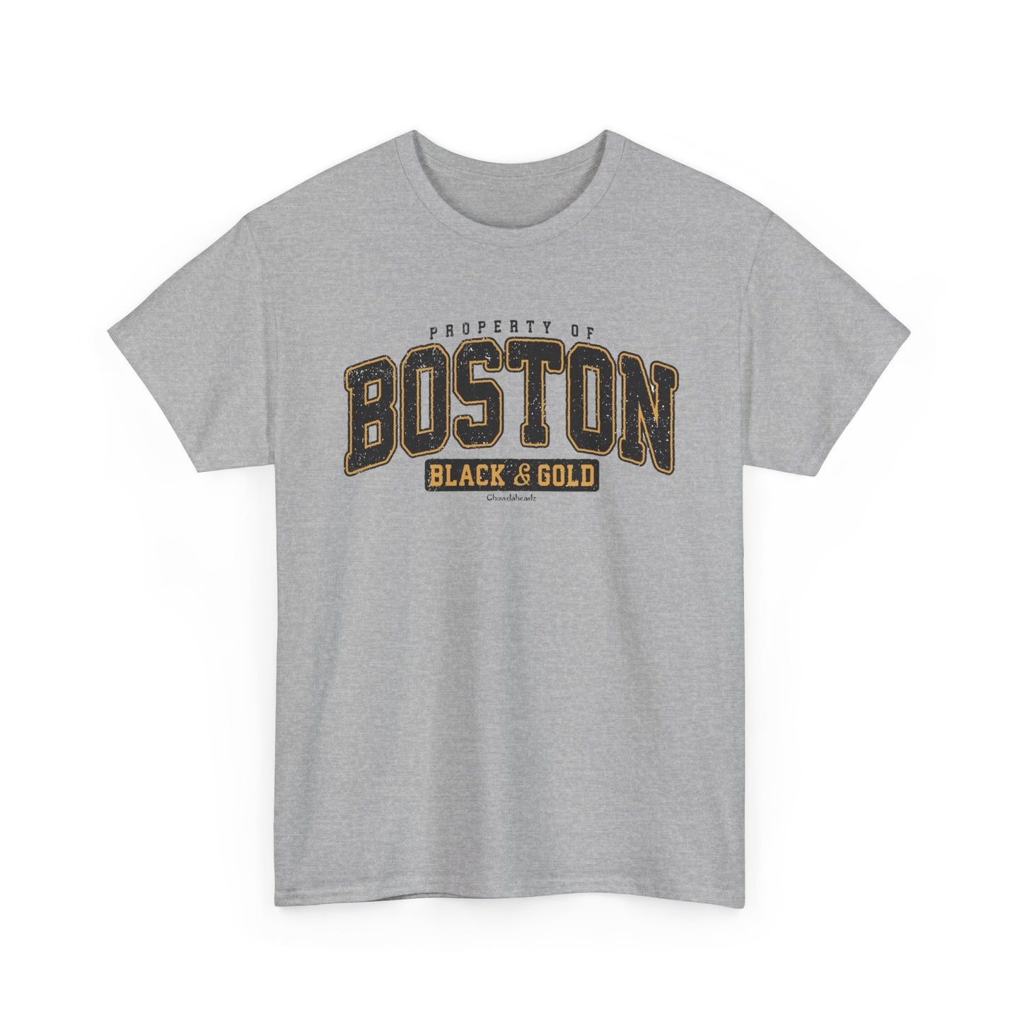 Boston Black And Gold Graphic T Shirt Retro New England Unisex Heavy Cotton Tee