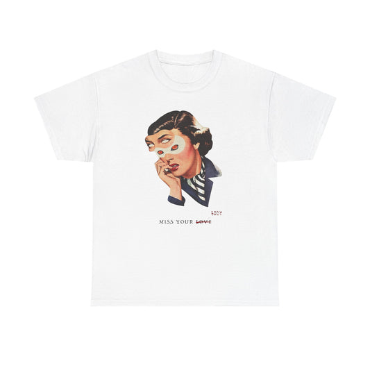 Miss Your Love Vintage Funny Graphic T-Shirt Comfy Cotton Tee Brand NEW