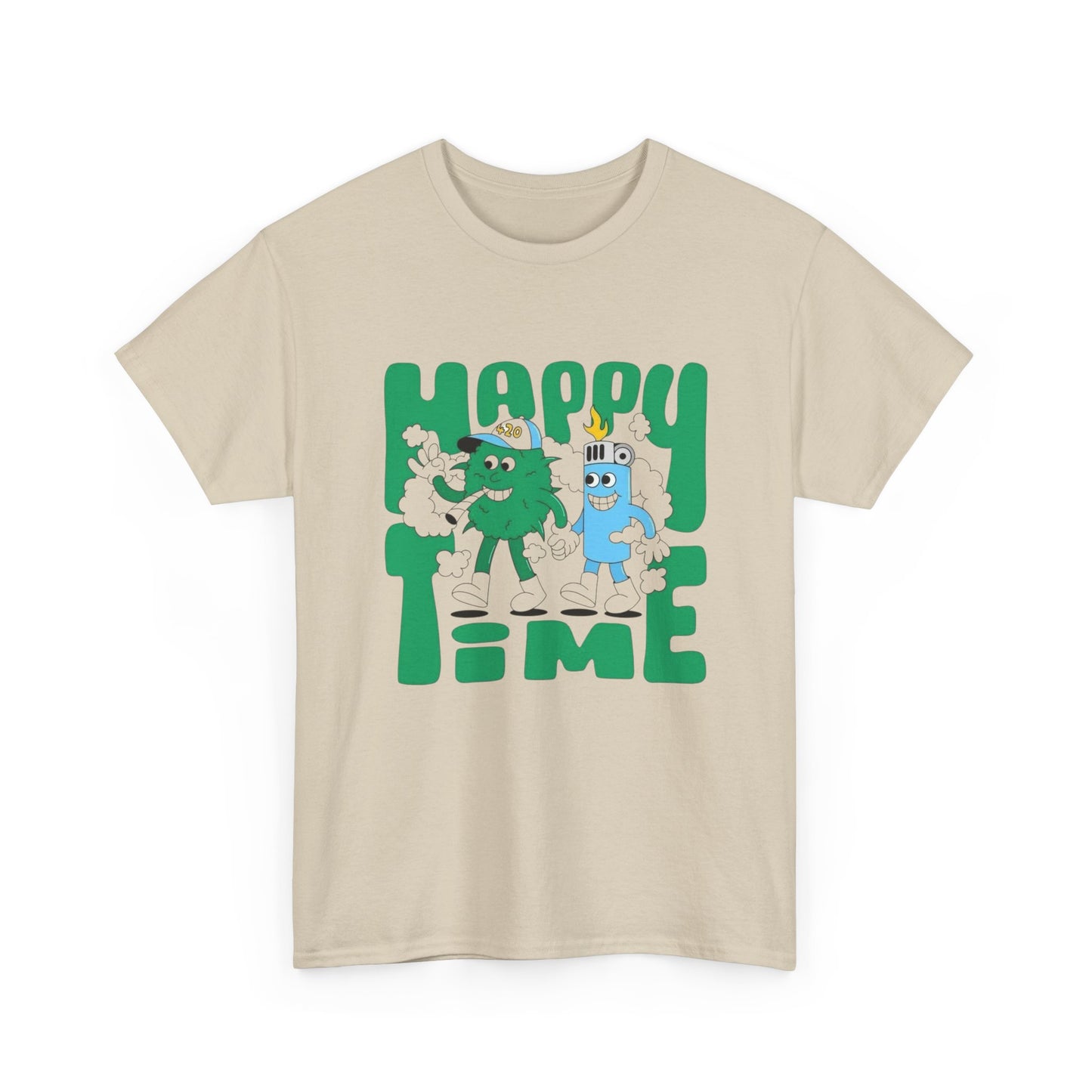 Happy Time Best Buds Graphic T Shirt Unisex Heavy Cotton Tee Gift
