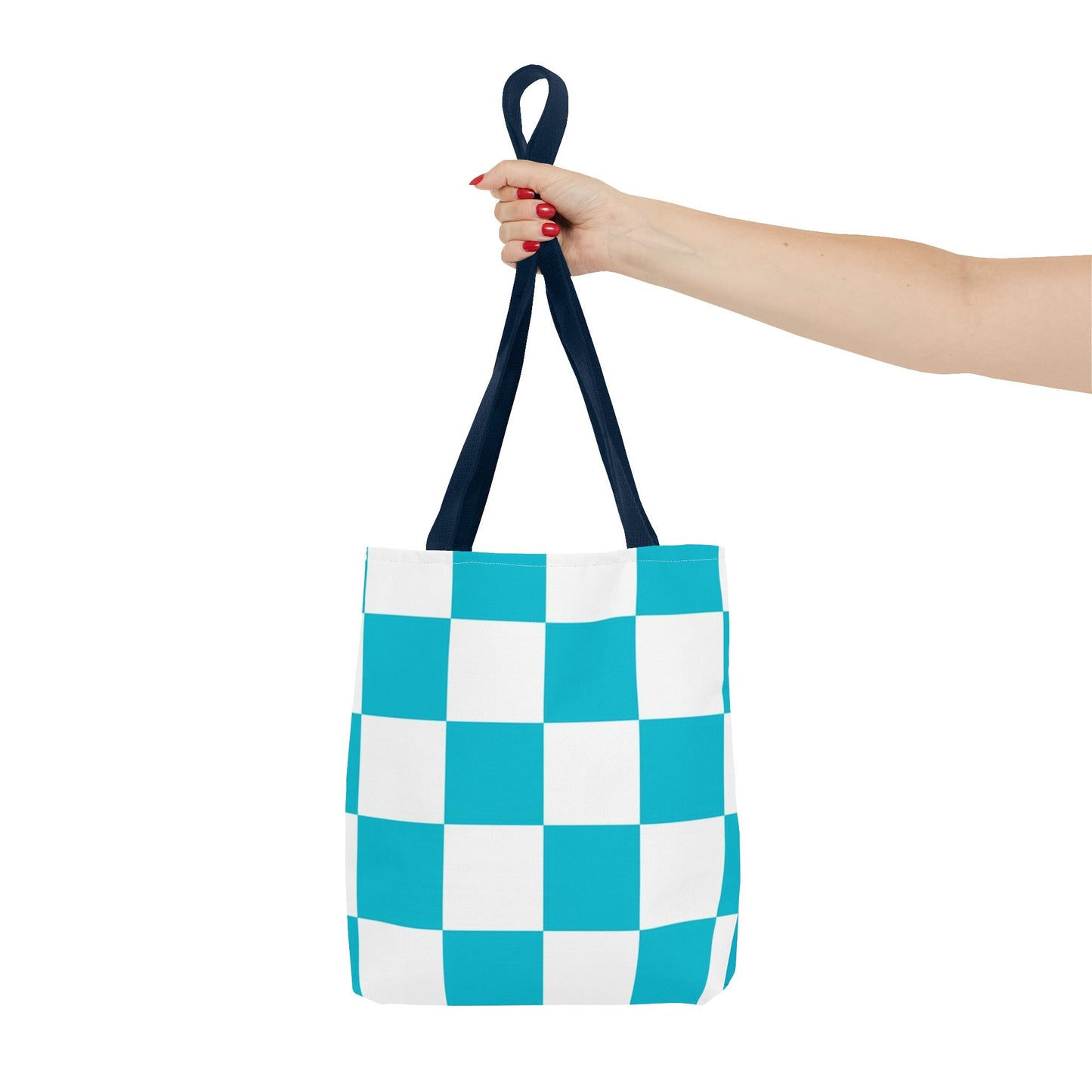 Turquoise Checkered BRAND NEW Purse - Pocketbook - Travel Tote BagTote Bag (AOP)