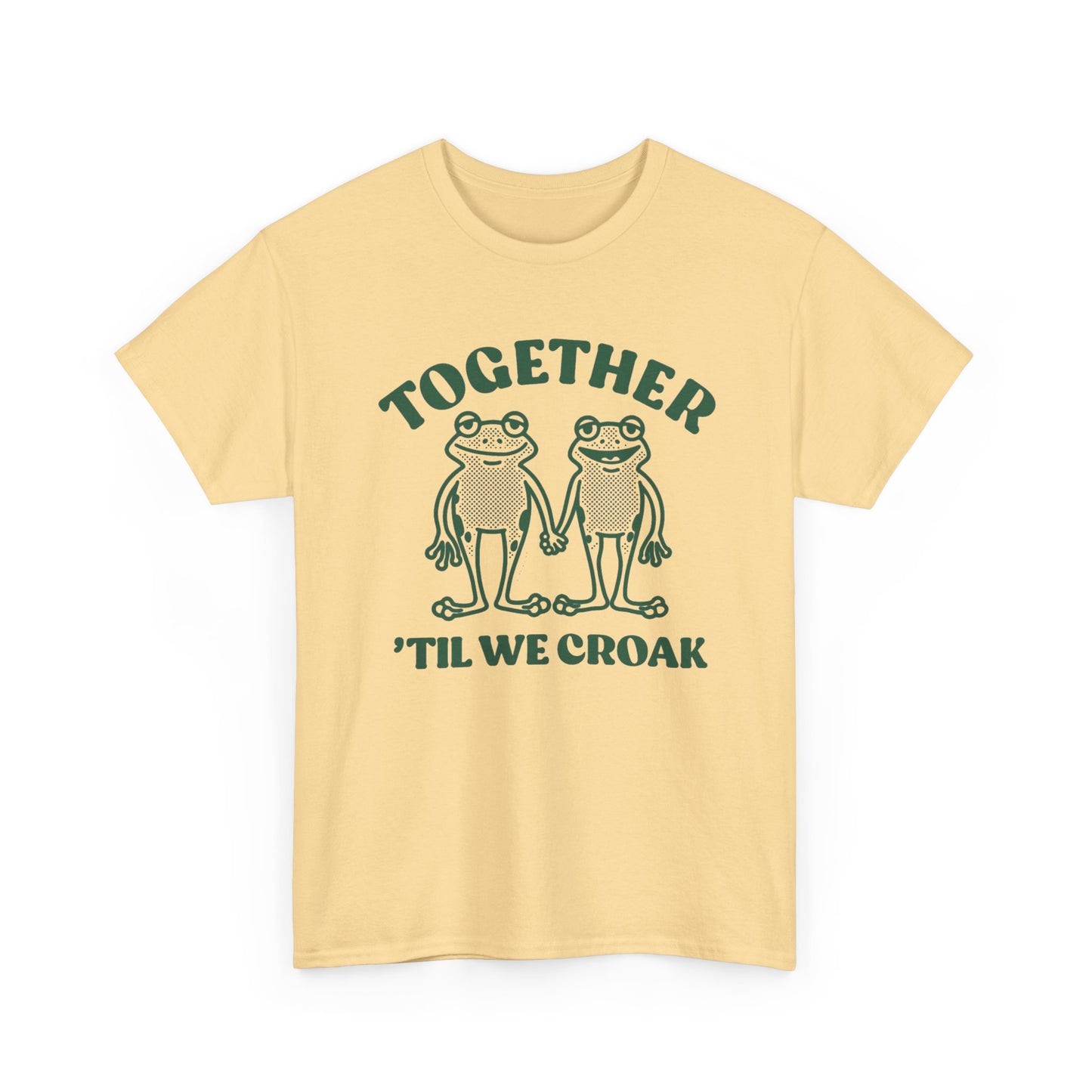 Together Till We Croak Funny Couples Graphic T Shirt Men's Heavy Cotton Tee