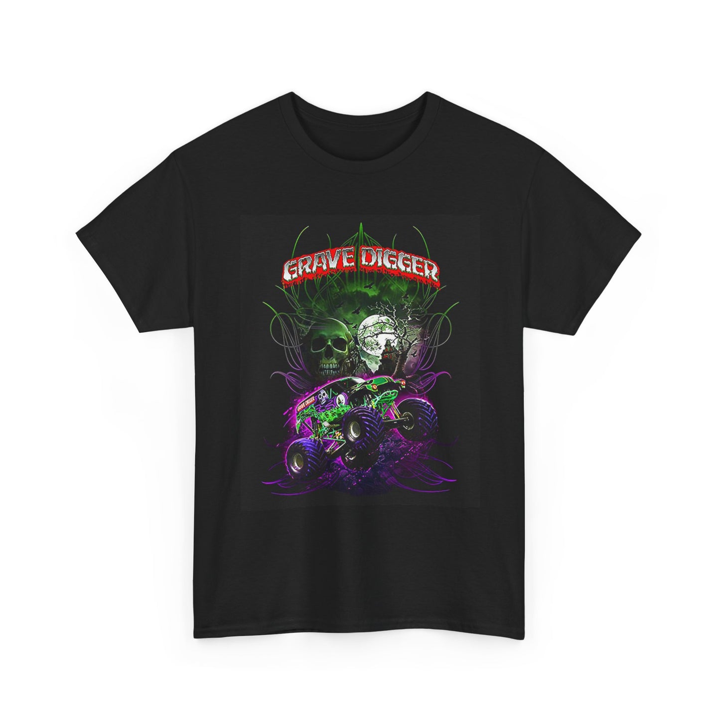 Grave Digger Graphic T Shirt Vintage Monster Truck Unisex Heavy Cotton Tee