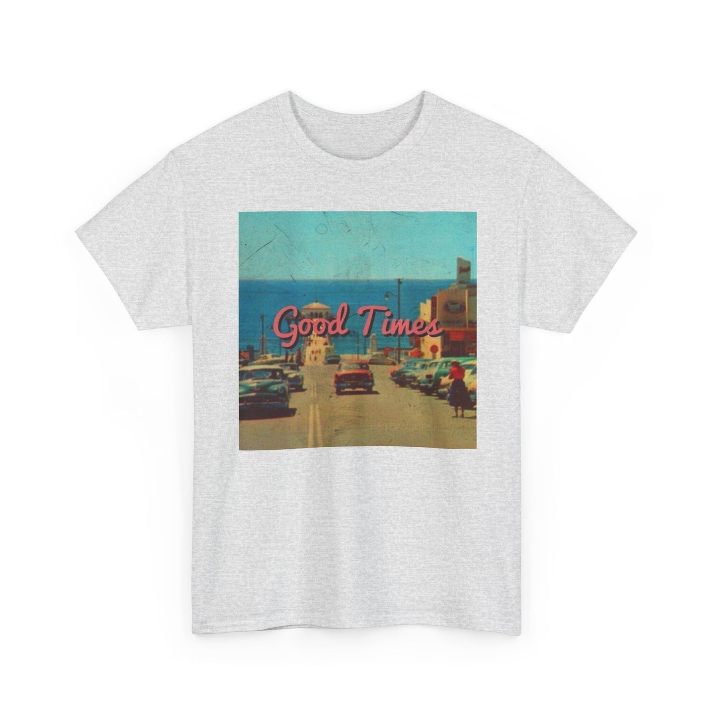 Good Times Beach Graphic T Shirt Unisex Heavy Cotton Tee Gift