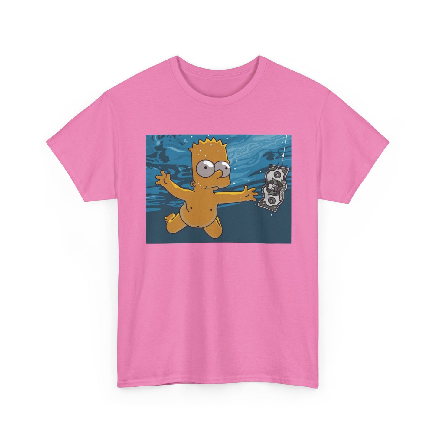 Simpsons T-shirt vintage nirvana retro art funny graphic Unisex Heavy Cotton Tee