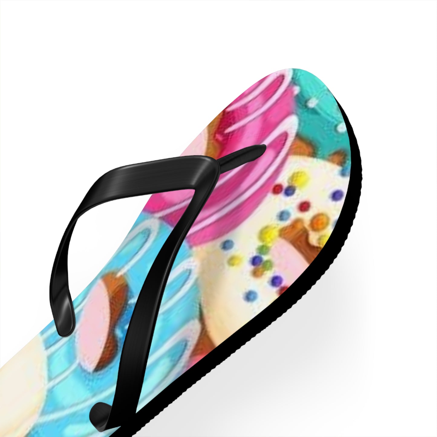 Donut Summer Sandals, Beach Shoes, Vacation Flip Flops, Pool Slides, Comfortable