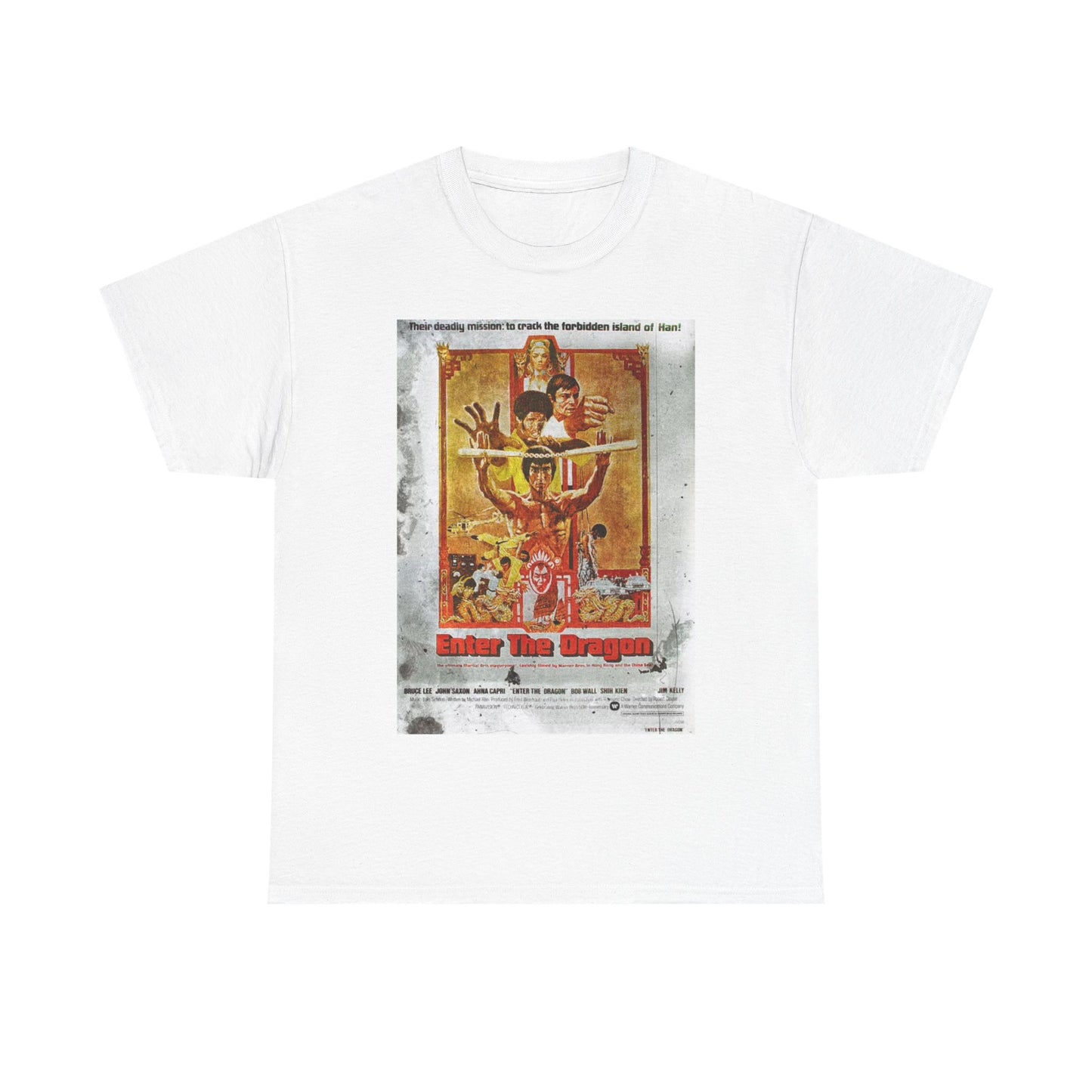 Bruce Lee Tshirt Vintage Enter the Dragon graphic UFC Wrestling Heavy Cotton Tee