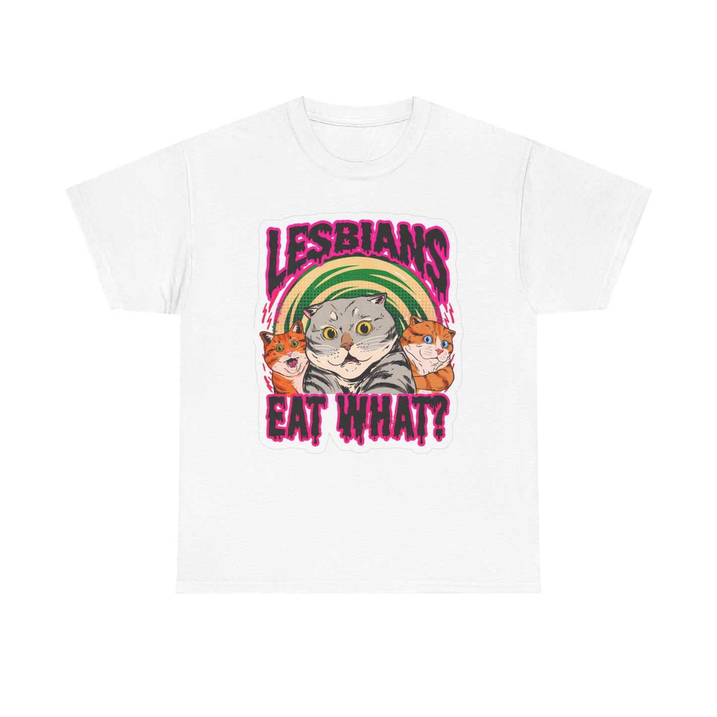 Lesbians Eat What Funny Jokes Graphic T Shirt Brand New Cotton Tee