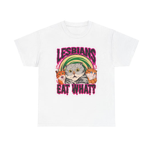 Lesbians Eat What Funny Jokes Graphic T Shirt Brand New Cotton Tee