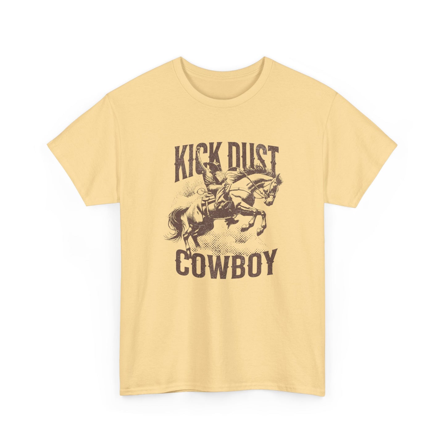 Kick Dust Cowboy Graphic T Shirt Womens Heavy Cotton Tee