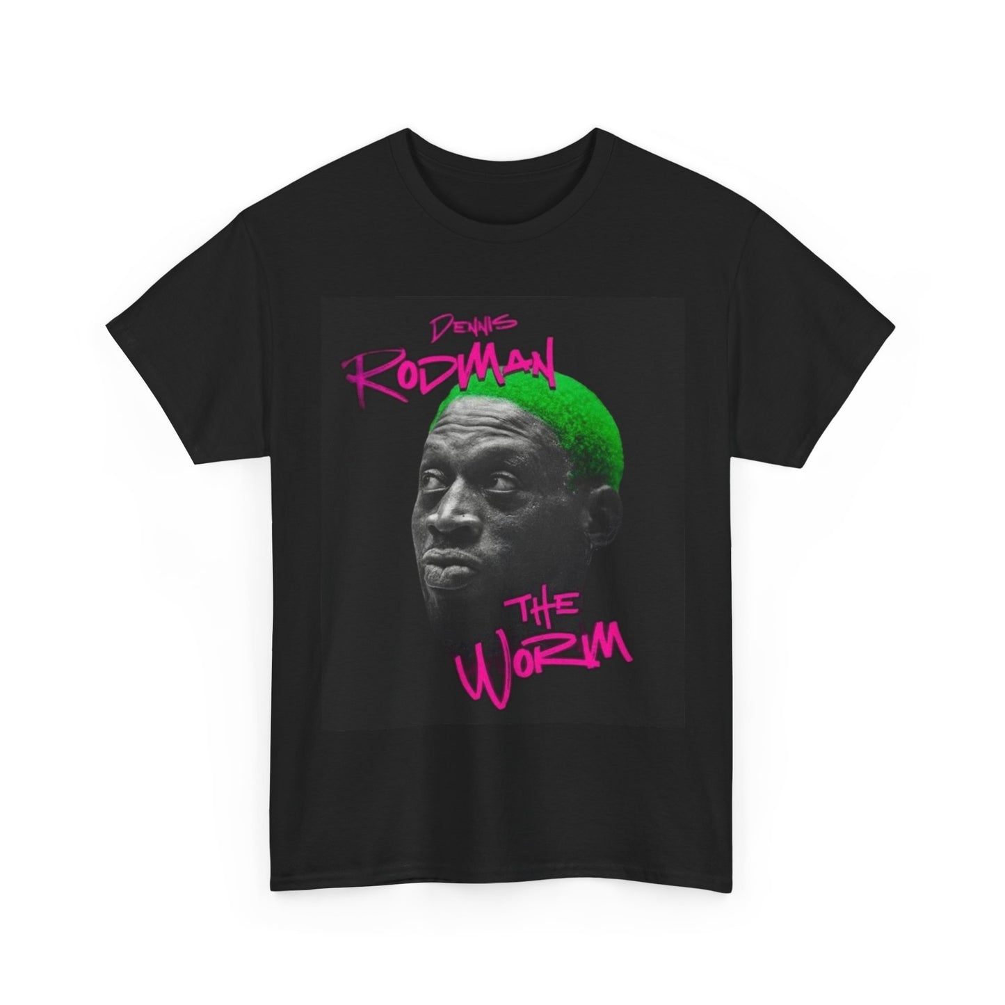 Dennis Rodman T-shirt vintage Chicago bulls retro graphic 90s Heavy Cotton Tee
