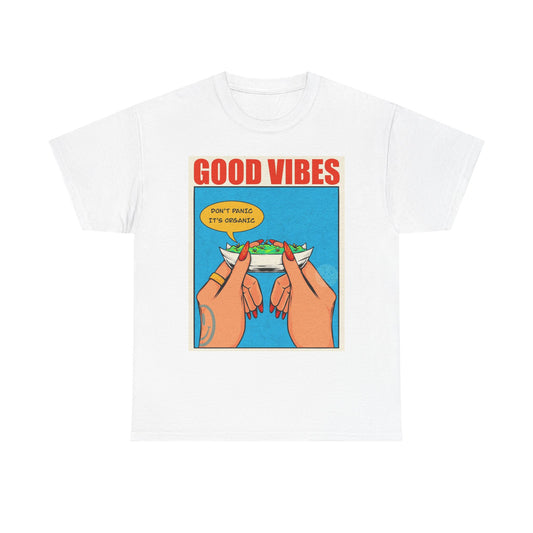 Don't Panic Its Organic Graphic T Shirt Vintage Unisex Heavy Cotton Tee