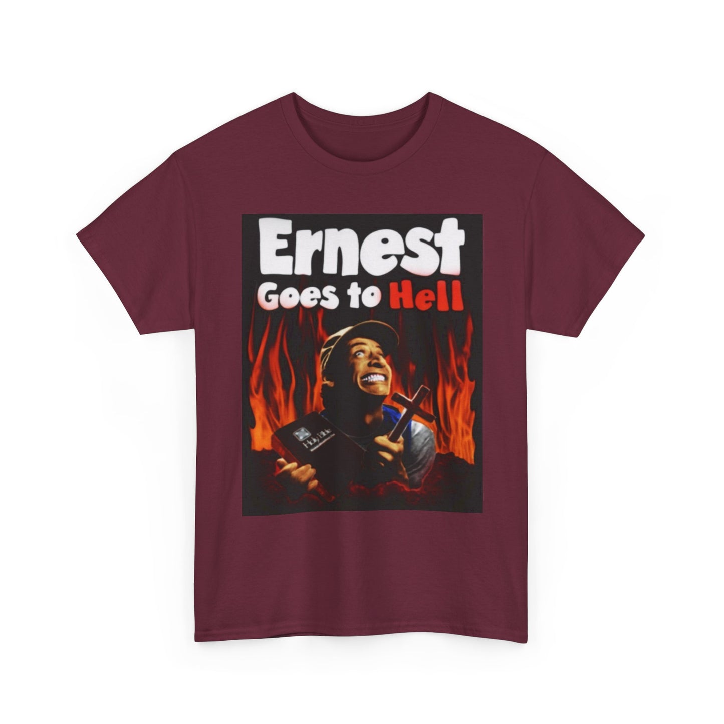 Ernest Goes To Hell Graphic T Shirt Funny Vintage Poster Unisex Heavy Cotton Tee
