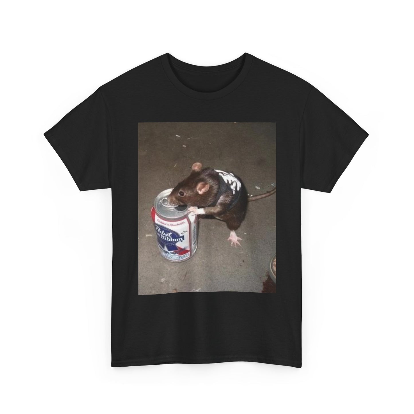 Funny Pabst Blue Ribbon Graphic T Shirt Unisex Heavy Cotton Tee BRAND NEW