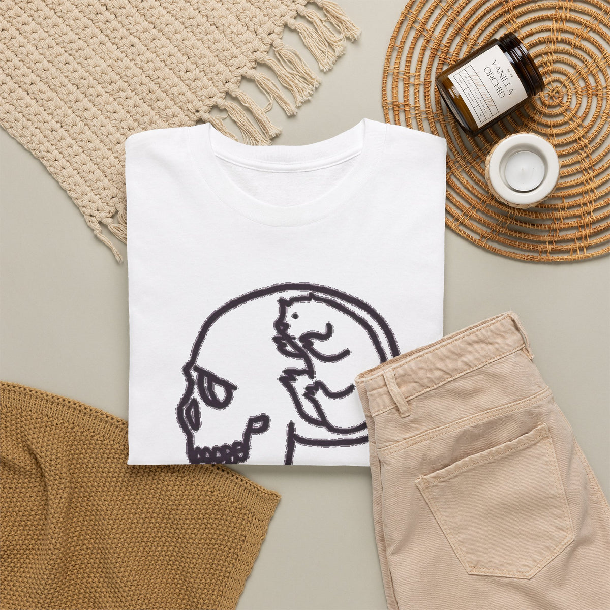 Bear in Mind Skull Graphic T-Shirt Funny Men's Tee