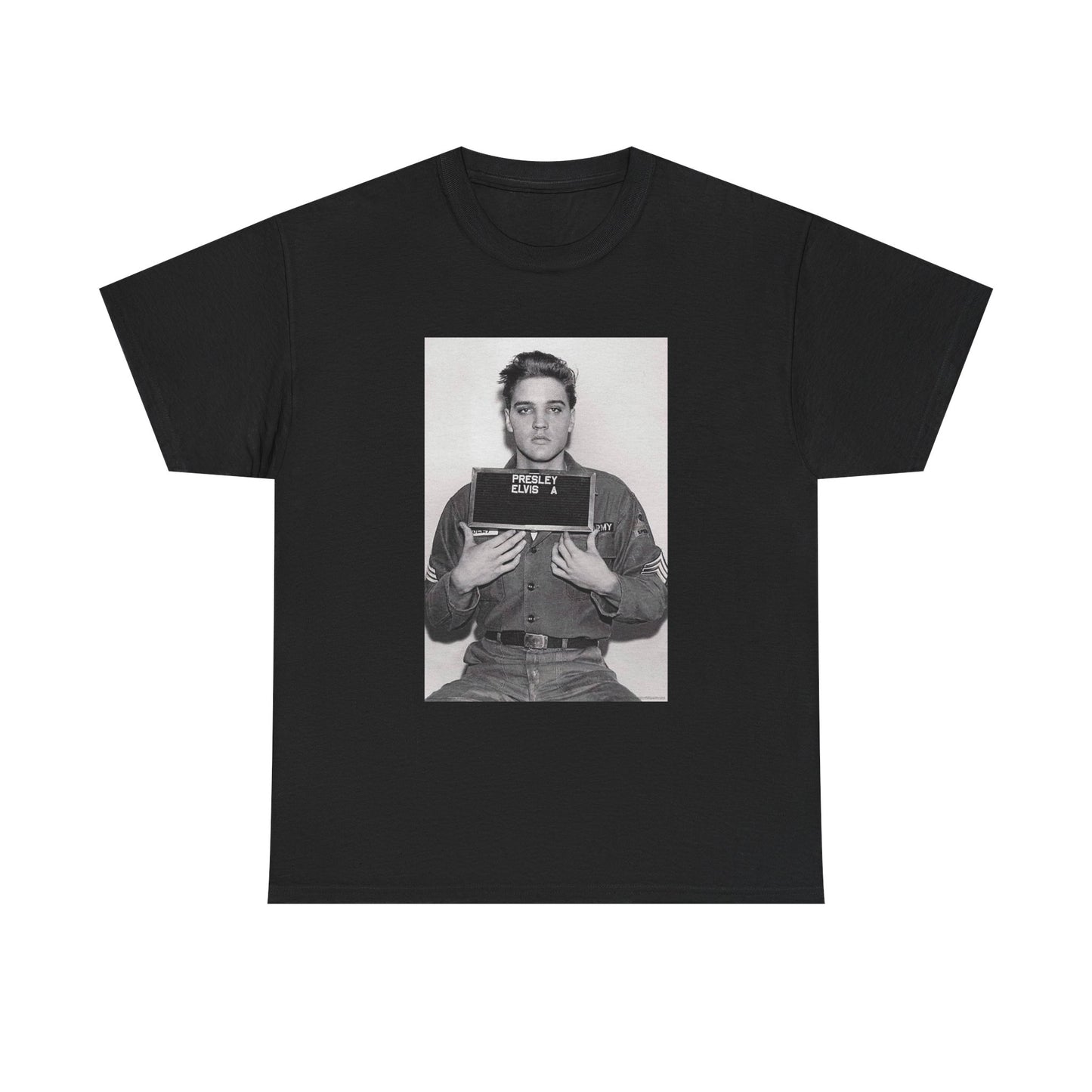 Elvis Presley Tshirt Mugshot Vintage Nashville The King Merch Unisex Heavy Tee