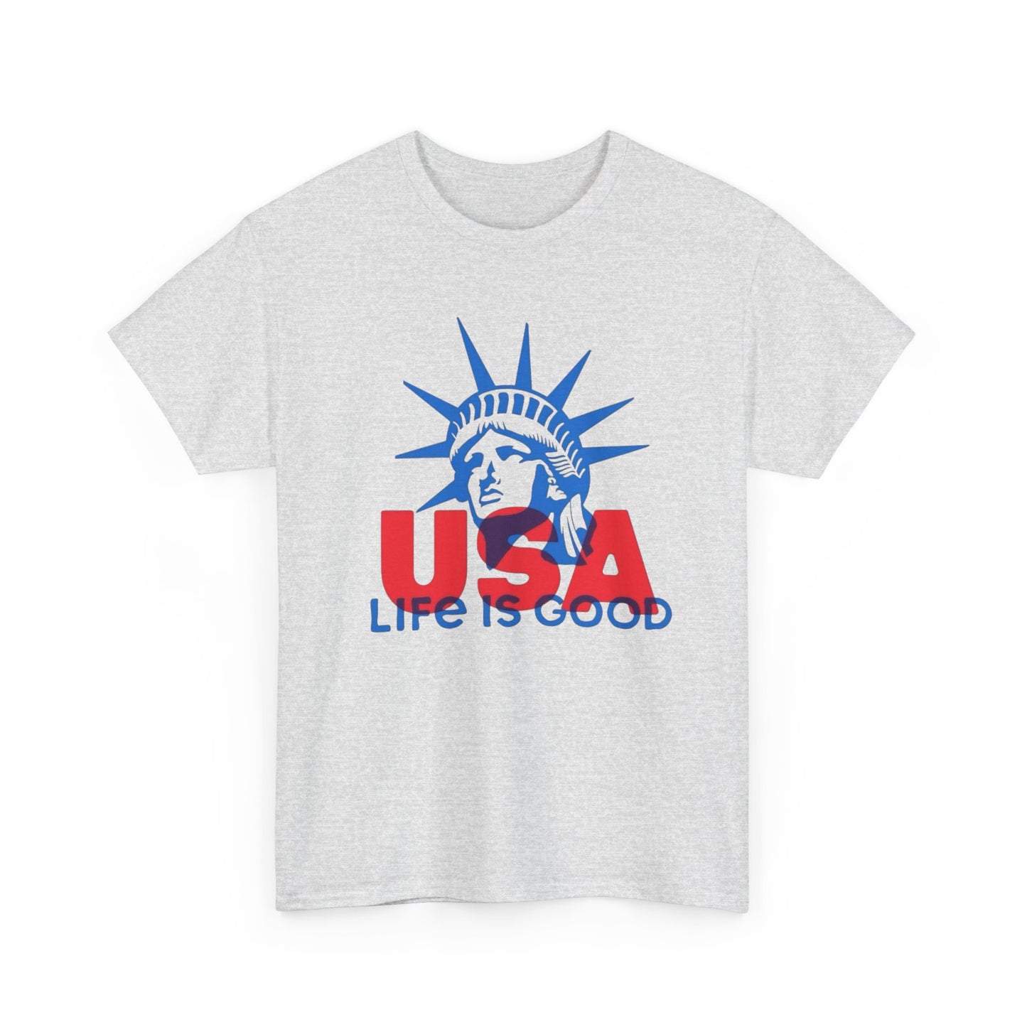 USA Life Is Good Graphic T Shirt NEW ADULT TEE Cotton