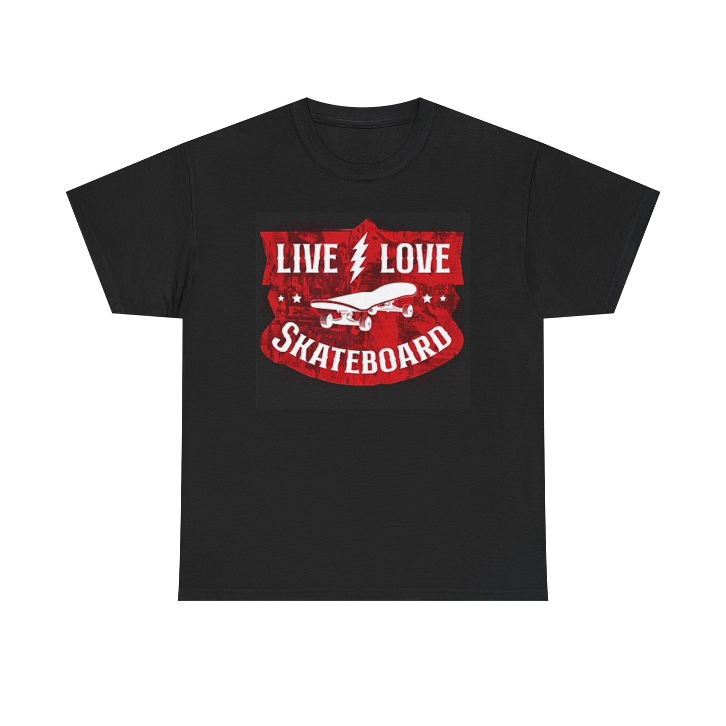 Live Long Skateboards Graphic T Shirt Vintage Unisex Heavy Cotton Tee
