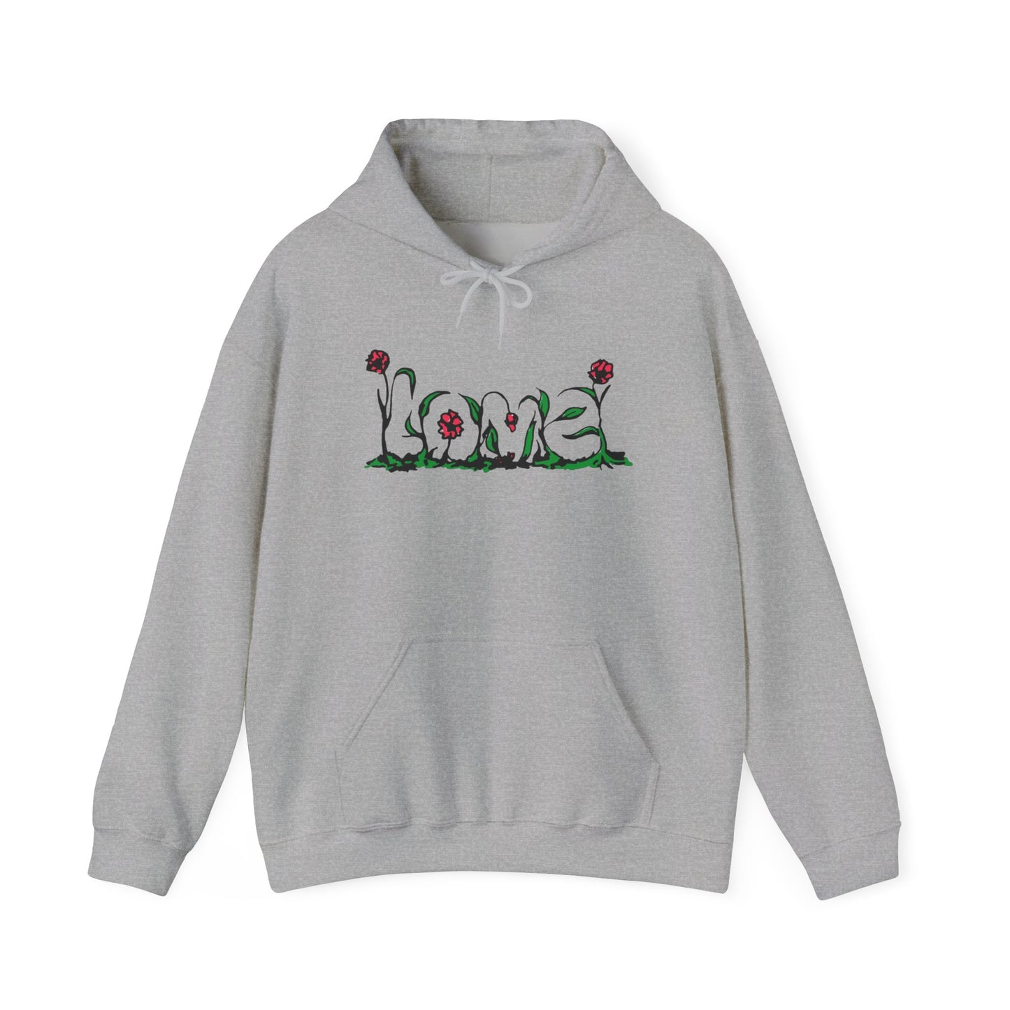 Love Flowers Graphic Hoodie Unisex Heavy Blend™ Hooded Sweatshirt