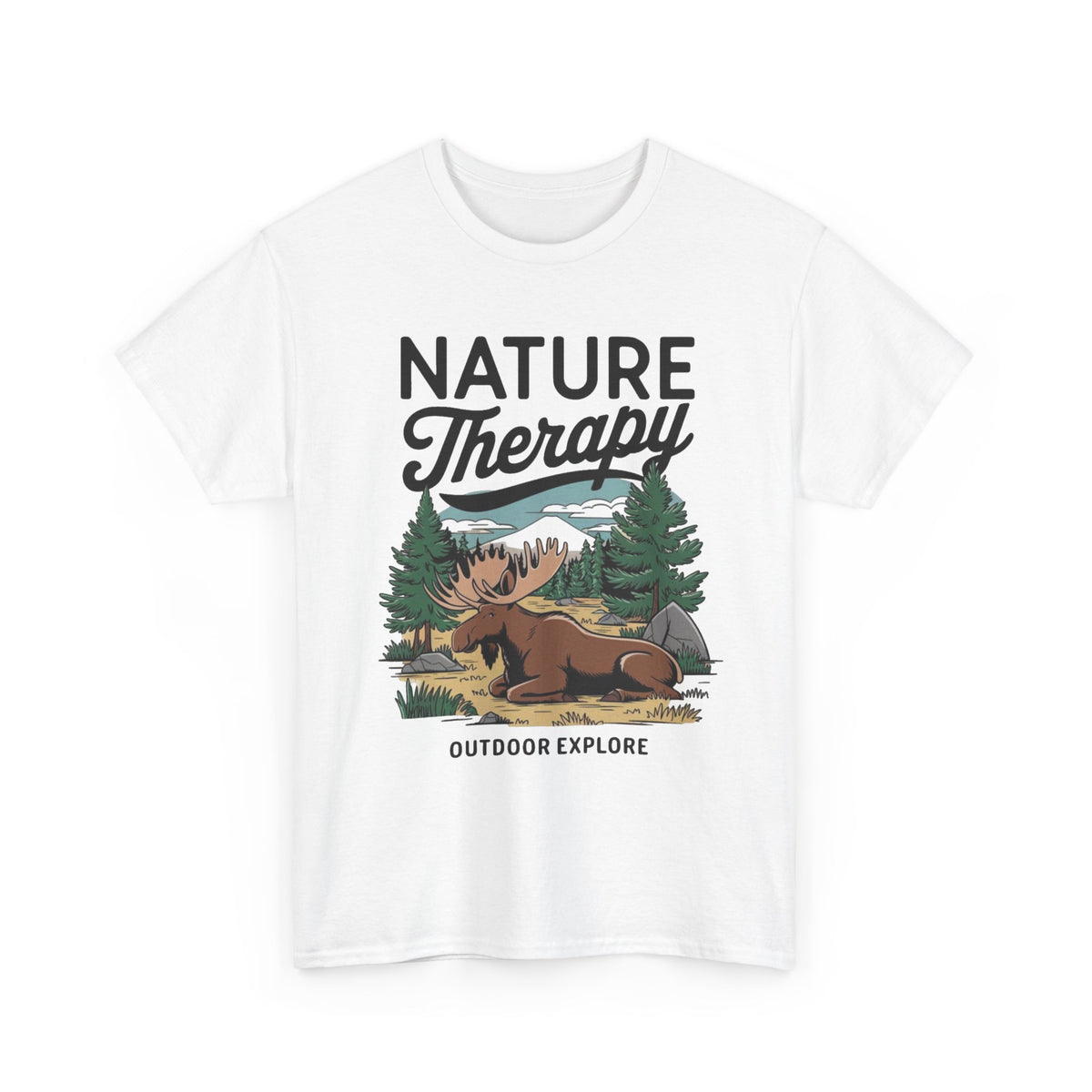 Nature Is Therapy Graphic T Shirt Men's Heavy Cotton Tee