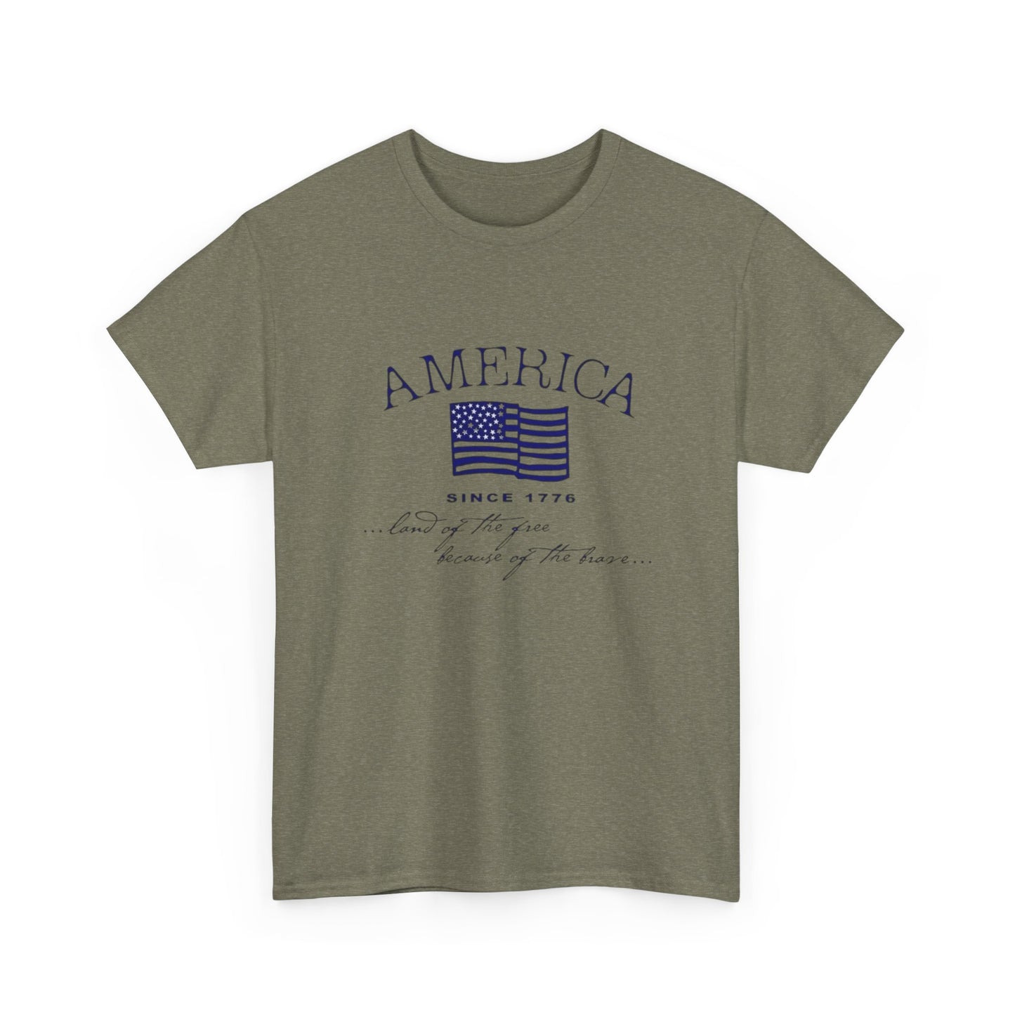 America Land Of The Free Graphic T Shirt ADULT NEW