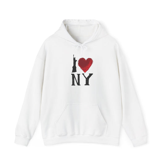 I Love New York Graphic Hoodie Unisex Heavy Blend™ Hooded Sweatshirt