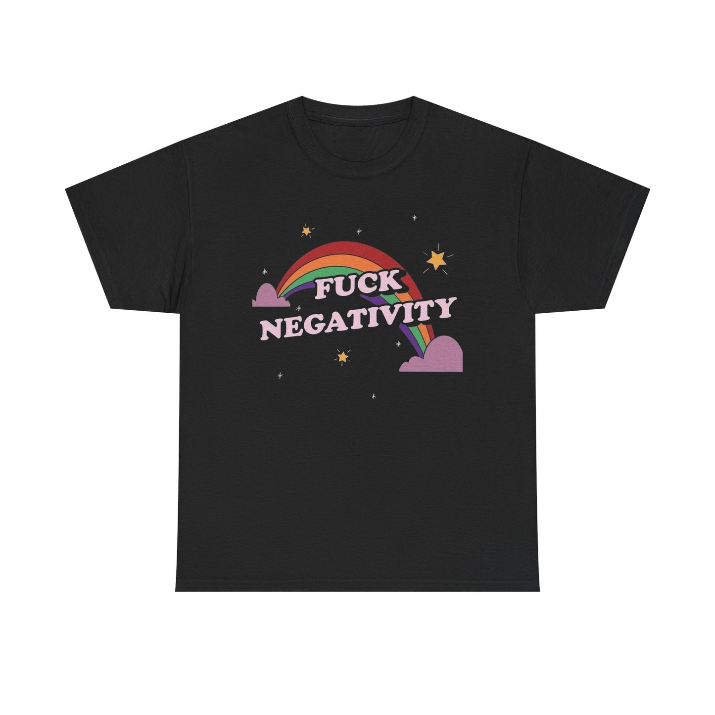 No Negativity Graphic T Shirt NEW ADULT Heavy Cotton Tee