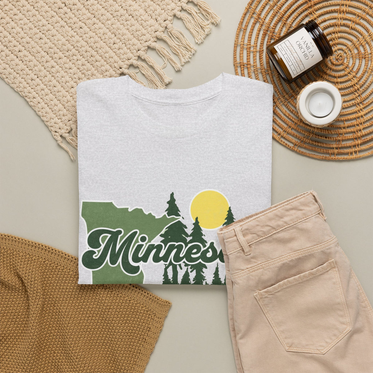 Minnesota Forrest Graphic T Shirt Men's Heavy Cotton Tee