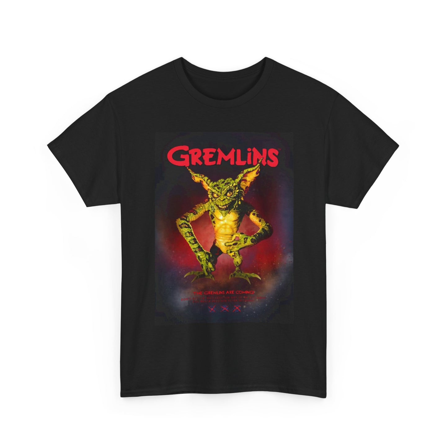 Gremlins Tshirt Vintage Christmas Movie Poster Retro Unisex Heavy Cotton Tee xx