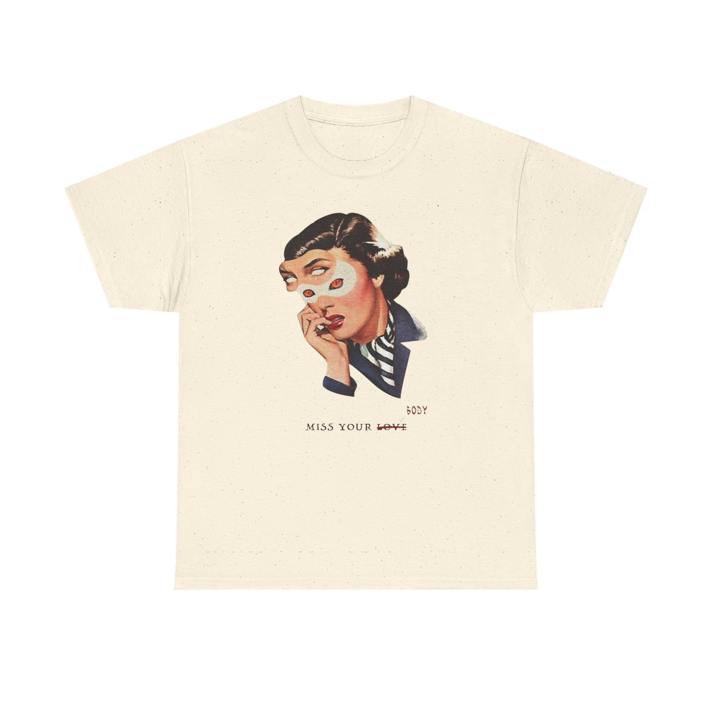 Miss Your Love Vintage Funny Graphic T-Shirt Comfy Cotton Tee Brand NEW