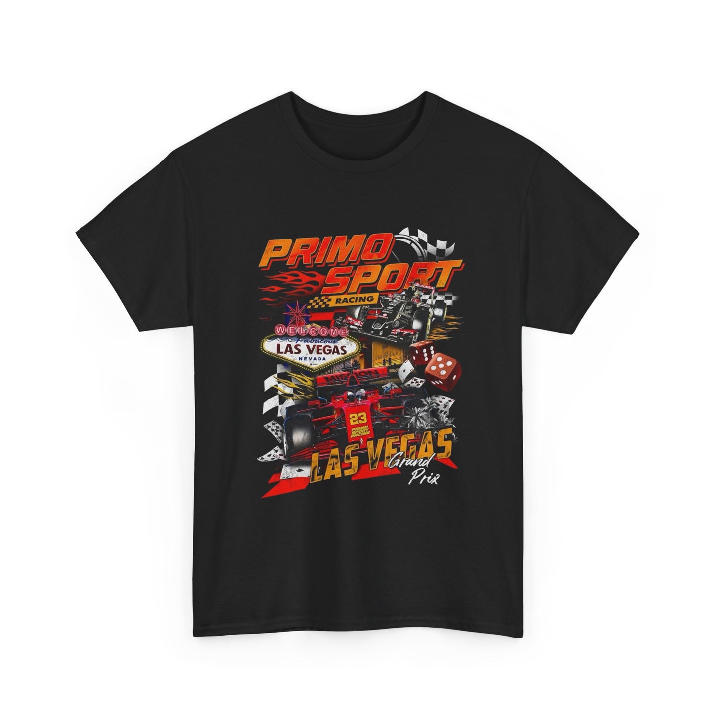 Las Vegas Racing Vintage Graphic T Shirt NEW ADULT Unisex Heavy Cotton Tee