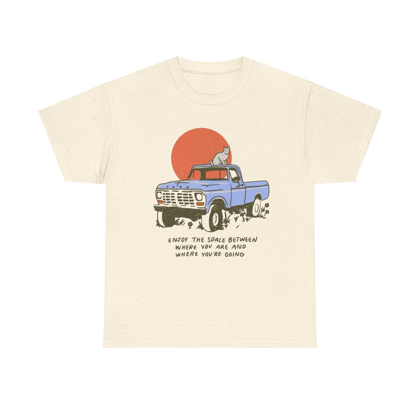 Enjoy The Space Between Graphic T Shirt Unisex Heavy Cotton Tee Gift Vintage
