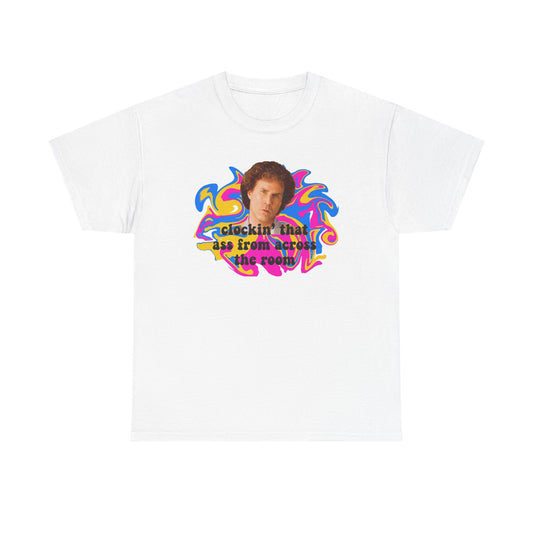 Will Ferrell Clocking That Ass Jackie Moon T Shirt BRAND NEW Apparel Graphic Tee