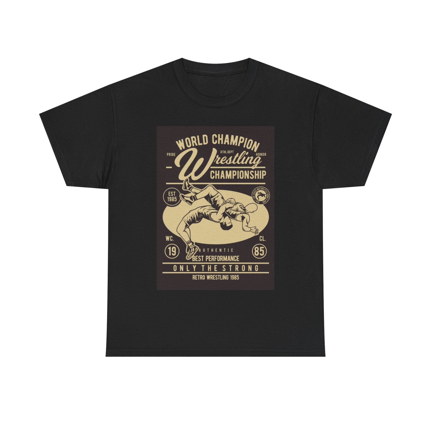 World Wrestling Tshirt Vintage Poster Retro UFC GYM gear Unisex Heavy Cotton Tee