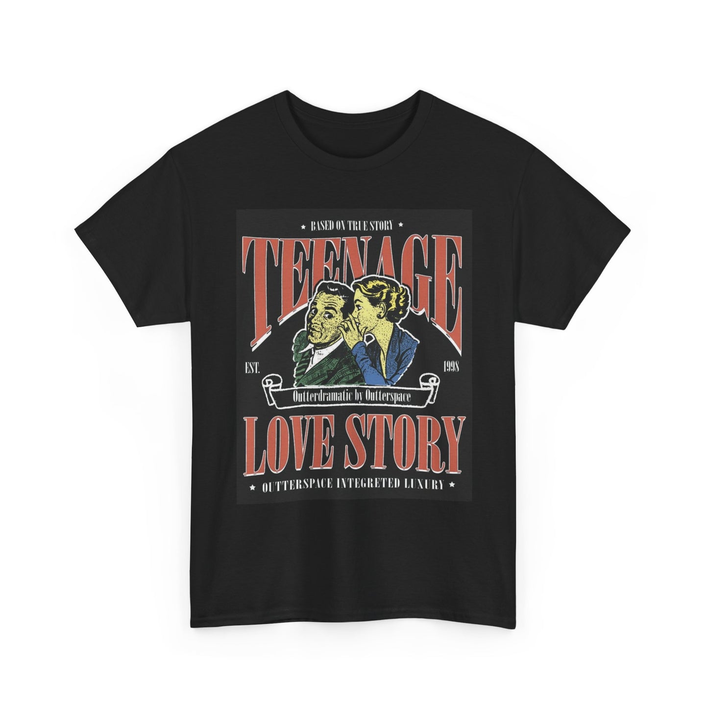Teenage Love Story Graphic T Shirt Retro Unisex Heavy Cotton Tee