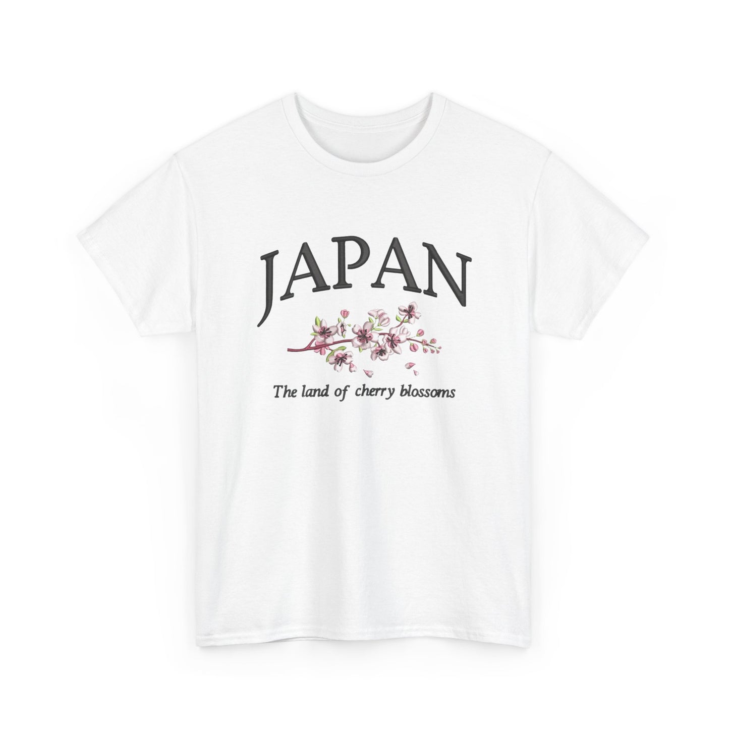 Japan Land Of The Cherry Blossoms Graphic T Shirt NEW Unisex Heavy Cotton Tee
