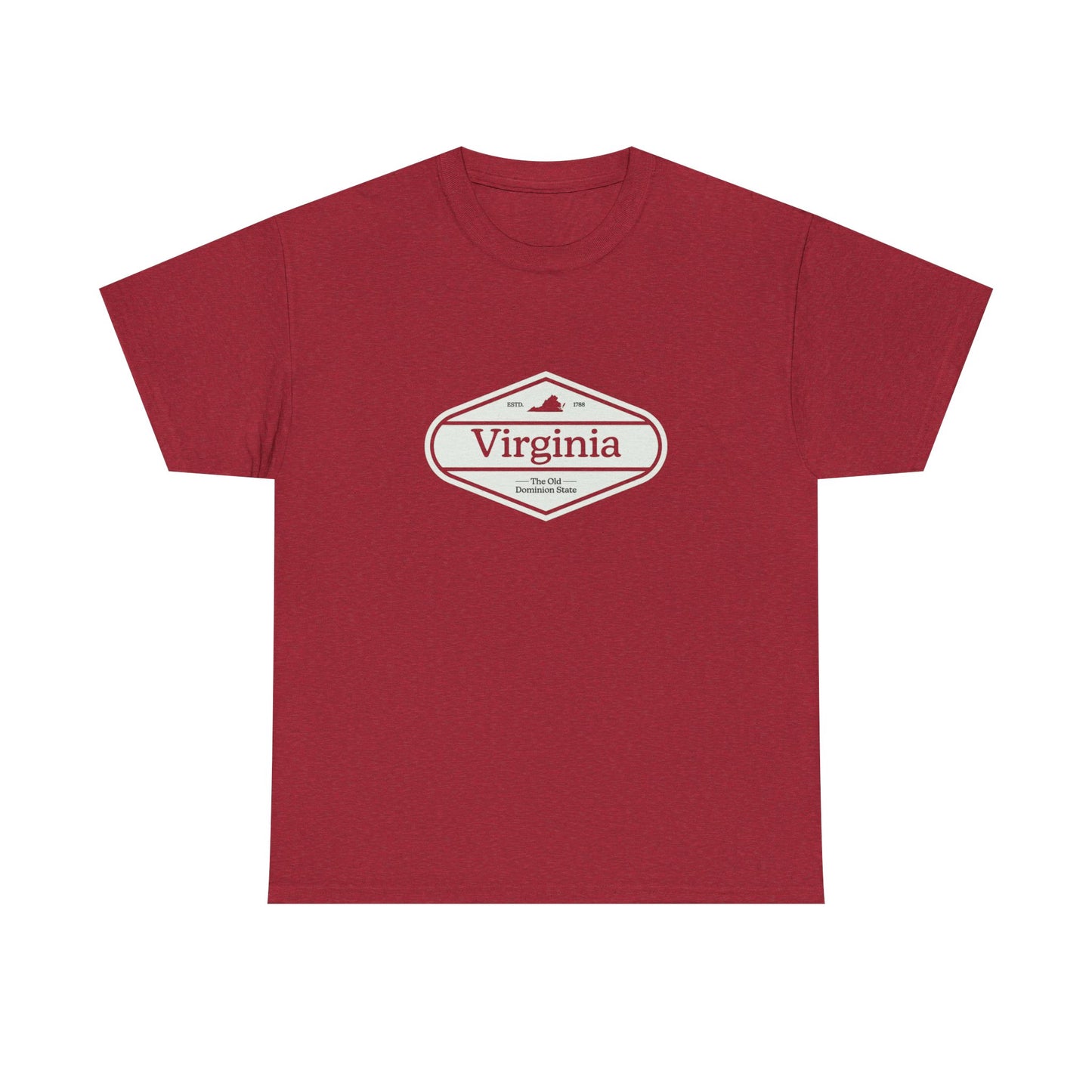 Virginia The Old Dominion State Graphic T Shirt ADULT NEW Heavy Cotton Tee