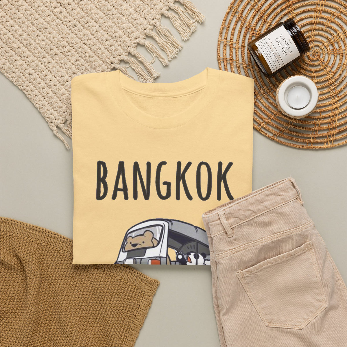 Bangkok Is Calling Tuk Tuk T-Shirt Men's Graphic Tee Thailand