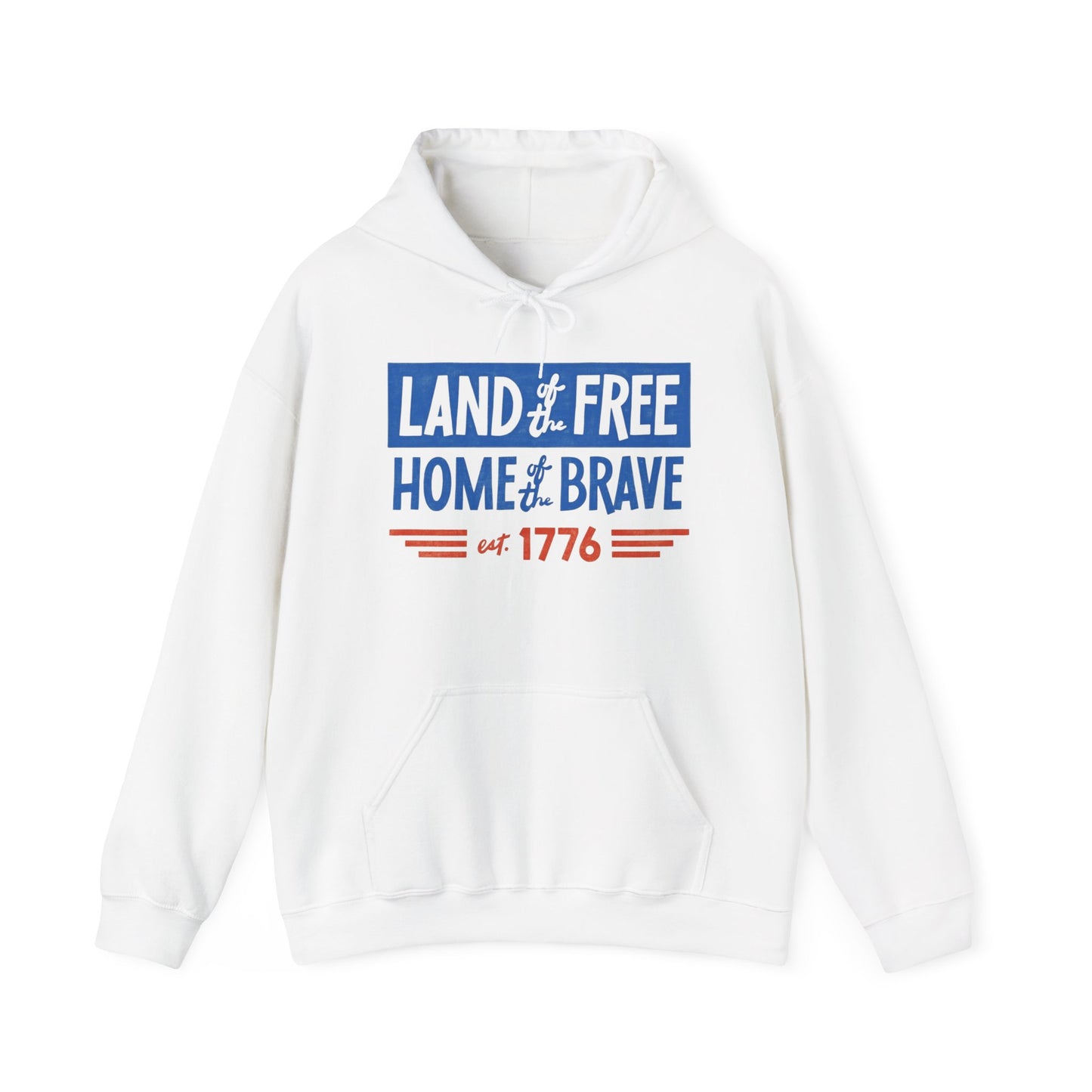 Land Of The Free Home Of The Brave USA Graphic Hoodie Unisex Hooded Sweatshirt