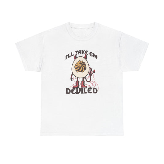 Funny Deviled Egg Jokes Graphic T Shirt NEW Unisex Heavy Cotton Tee