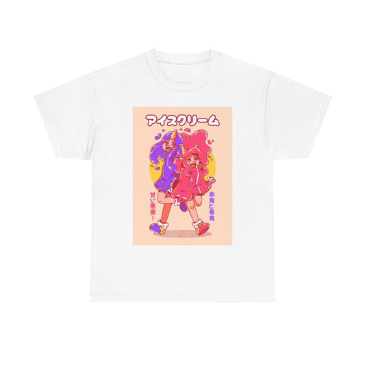 Anime Cute Tshirt Girly Cartoon Graphic retro Unisex Heavy Cotton Tee