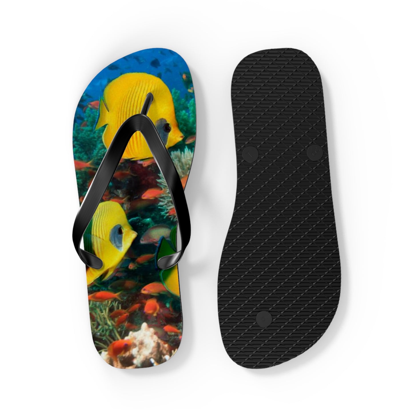 Tropical Fish Summer Sandals, Beach Shoes, Vacation Flip Flops, Pool Slides