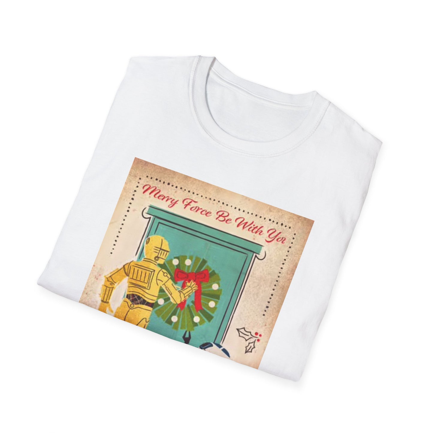 Merry Force Be With You Graphic T Shirt Vintage Star wars Christmas holidays