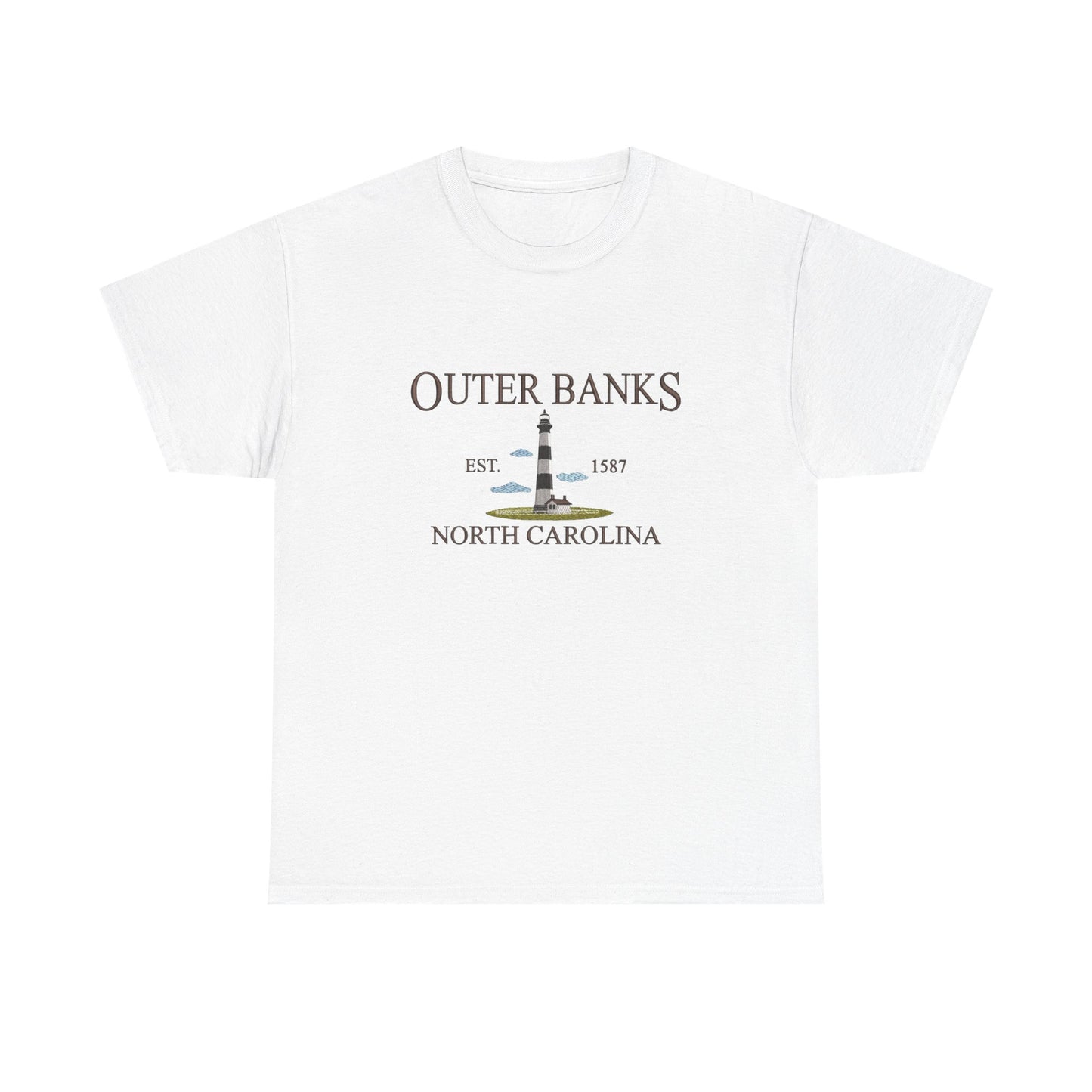 Outer Banks North Carolina Graphic T Shirt NEW Unisex Heavy Cotton Tee